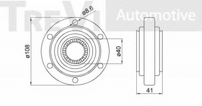 TREVI AUTOMOTIVE wb2157 -  Комплект подшипника ступицы колеса